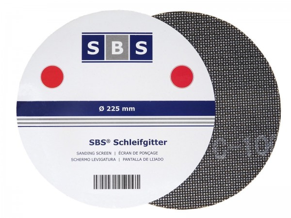 SBS® Klett Schleifgitter Ø 225mm für Langhalsschleifer