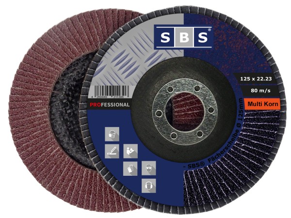 SBS® Fächerscheiben Ø 125mm Braun Mix